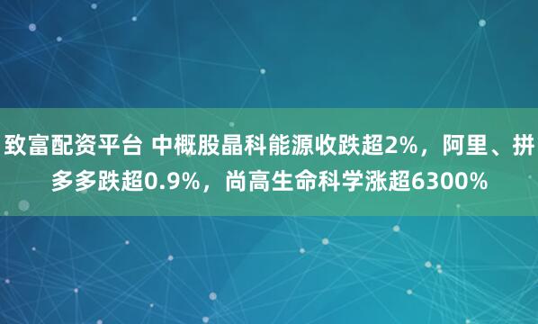 致富配资平台 中概股晶科能源收跌超2%，阿里、拼多多跌超0.9%，尚高生命科学涨超6300%